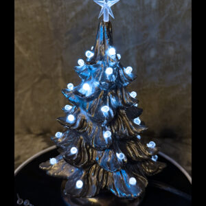 7 inch Handmade Ceramic Light up Christmas Tree