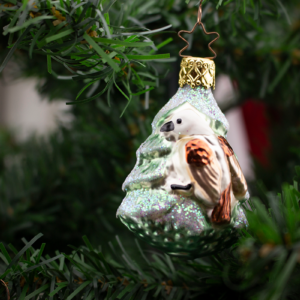 Eagle on a tree,Vintage Old World Christmas Glass Ornament