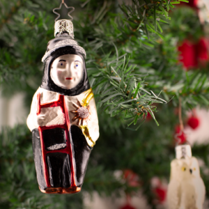 Chimney Sweep, Vintage Old World Glass Christmas Ornament