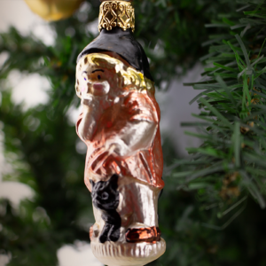 Christmas Witch, Vintage Old World Glass Christmas Ornament