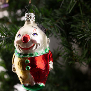 Clown of Jolly, Vintage Old World Glass Christmas Ornament
