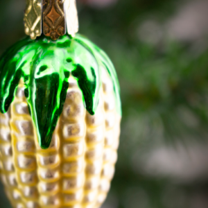 Ear of Corn, Vintage Old World Glass Christmas Ornament