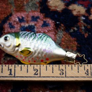 FIX THIS POST Salmon, Fish Vintage Old World Glass Christmas Ornament