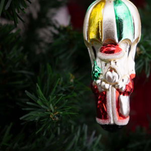 Parachute Santa, Sky Dive, Vintage Old World Glass Christmas Ornament