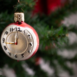 Pocket watch, Vintage Old World Glass Christmas Ornament