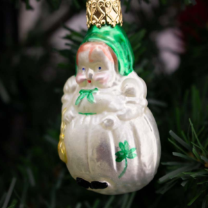 Little Lassie, Irish Girl, Vintage Old World Glass Christmas Ornament