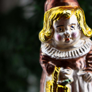 Christmas Goodies Dutch Girl, Vintage Old World Glass Christmas Ornament