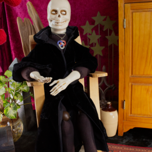 Black Robe, Ceramic Skeleton Character Doll